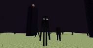 Endermen in the end dimension (Image via Minecraft)